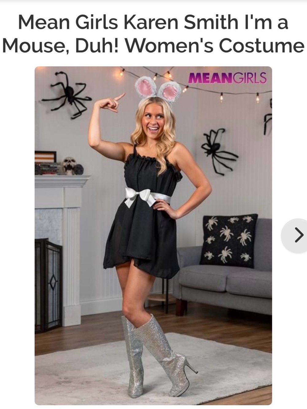 NWT Mean Girls Karen Smith I'm a Mouse, Duh! Women's Costume